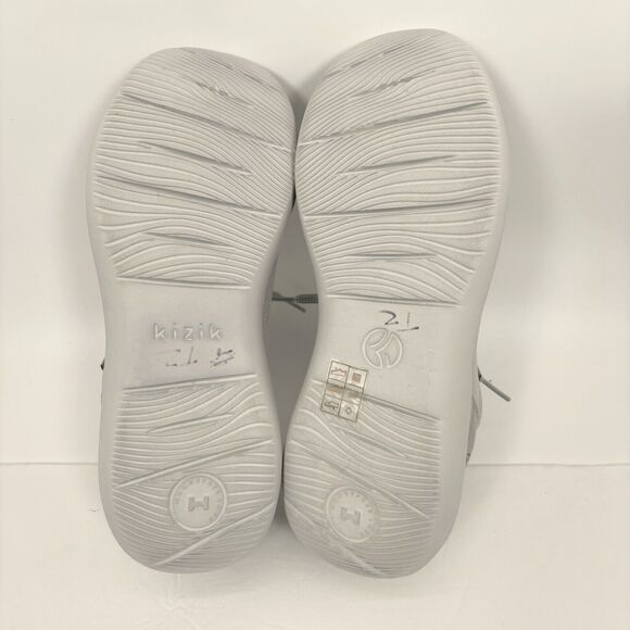 Kizik Madrid Eco Knit Shoes Womens 7 Mens 5.5 Wide Gray Hands Free Sneakers - Picture 7 of 8